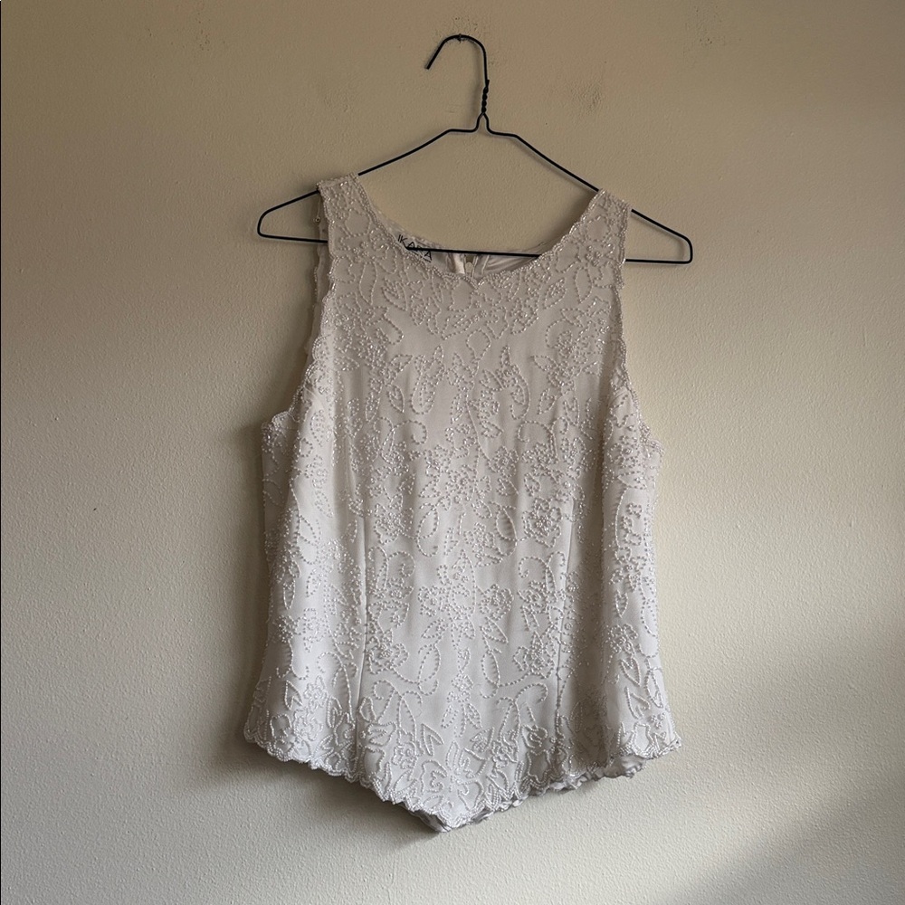 Vintage beaded sleeveless top